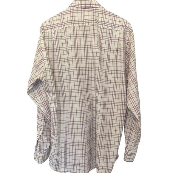 Burberry Men's Dress Button Down Plaid Shirt Size Large Made in USA - Picture 2 of 11